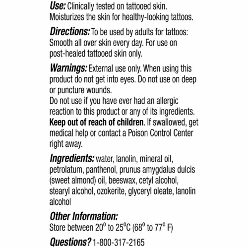 A&D Tattoo Moisturizing Ointment Perspective: bottom