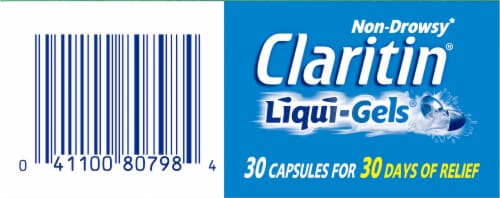Claritin® 24 Hour Non-Drowsy Allergy Liqui-Gels 10mg Perspective: bottom