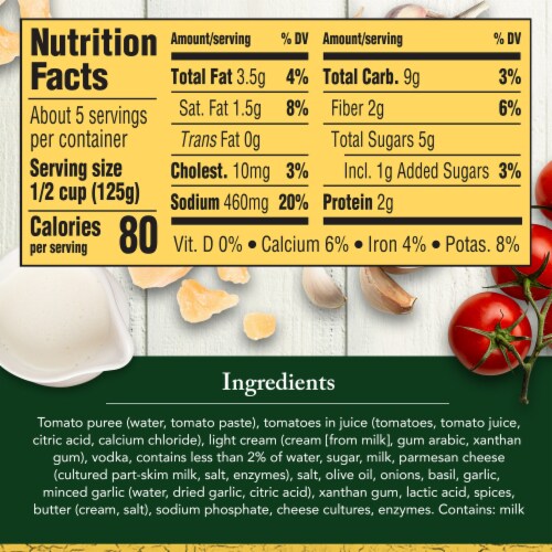 Classico Vodka Sauce Spaghetti Pasta Sauce Perspective: bottom