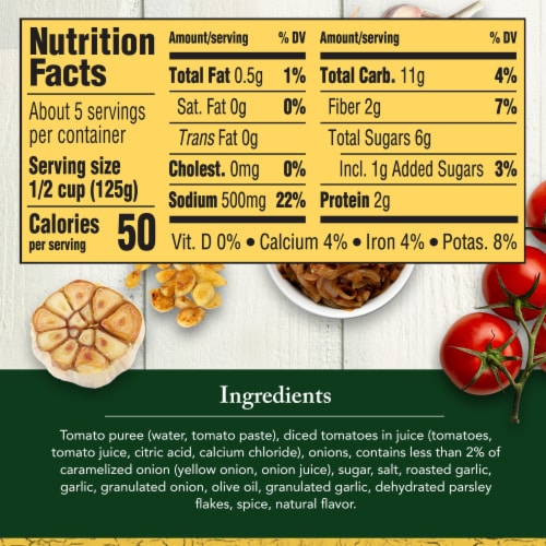 Classico Caramelized Onion & Roasted Garlic Spaghetti Pasta Sauce Perspective: bottom