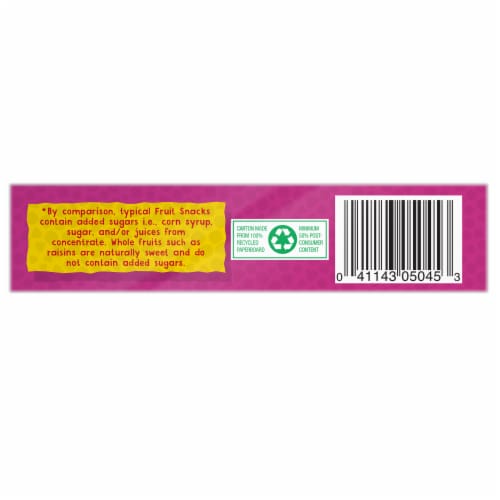 Sun-Maid® Fruity Raisin Snacks Sour Mixed Berry 7-Ct Box/.7oz Pouches Perspective: bottom