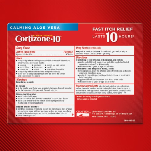Cortizone 10 Maximum Strength Anti Itch Crème Perspective: bottom