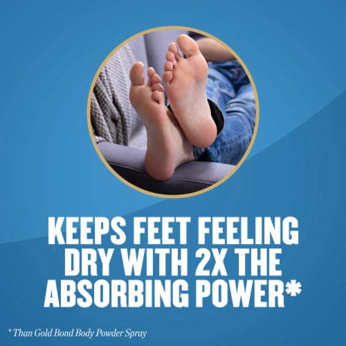 Gold Bond® No Mess Talc-Free Foot Powder Spray Fresh Scent Perspective: bottom