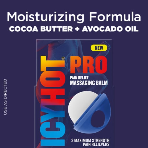Icy Hot PRO Pain Relief Massaging Balm With Easy-Grip Applicator & Max-Strength Menthol & Camphor Perspective: bottom