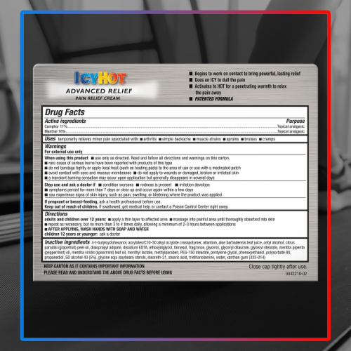 Icy Hot® Advanced Pain Relief Cream Perspective: bottom
