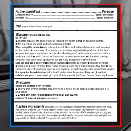 IcyHot Max Pain Relief Lidocaine Cream Perspective: bottom