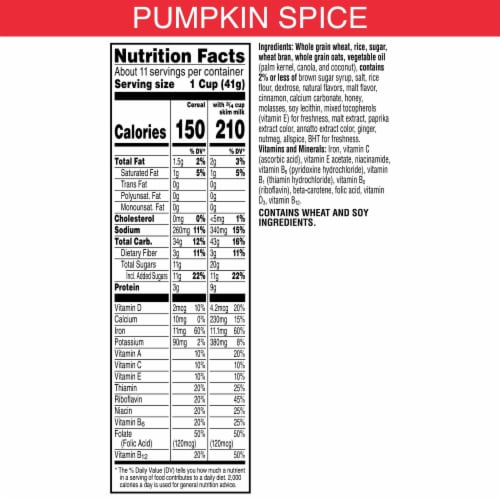 Kellogg's® Special K Pumpkin Spice Family Size Cereal Perspective: bottom