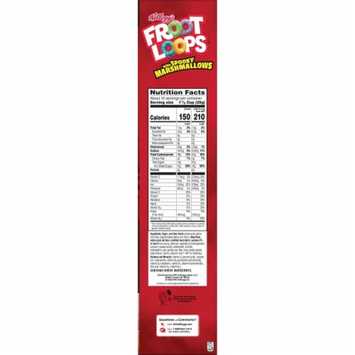 Kellogg's® Froot Loops Original with Spooky Marshmallows Family Size Cereal Perspective: bottom