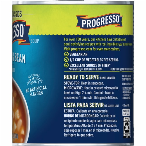 Progresso Vegetable Classics Macaroni and Bean Soup Perspective: bottom