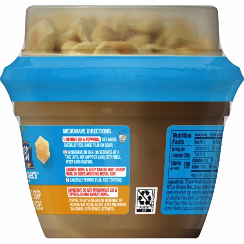 Progresso Toppers Chicken Noodle Soup Perspective: bottom
