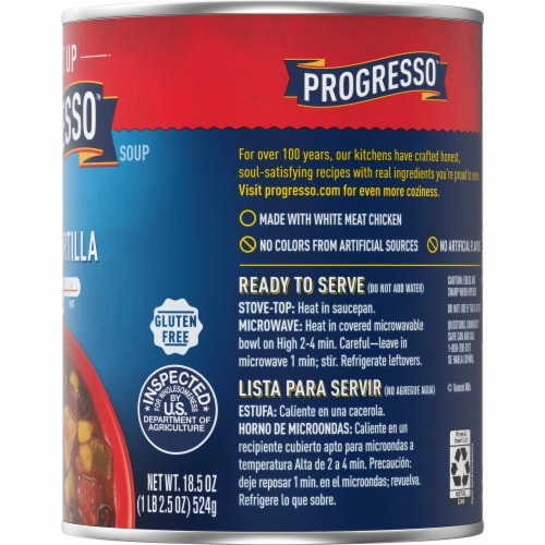 Progresso™ Spicy Chicken Tortilla Gluten Free Canned Soup Perspective: bottom
