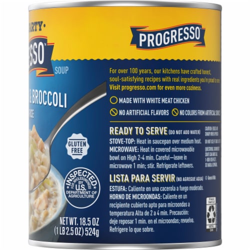 Progresso™ Rich & Hearty Gluten Free Creamy Chicken & Broccoli Canned Soup Perspective: bottom