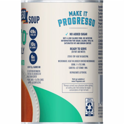 Progresso™ Keto*-Friendly Creamy Tomato Canned Soup Perspective: bottom