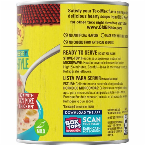 Old El Paso Chicken Cheese Enchilada-Style Canned Soup Perspective: bottom