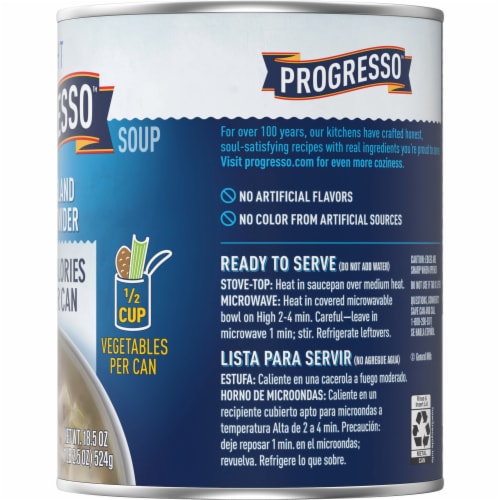 Progresso Light New England Clam Chowder Soup Gluten Free Perspective: bottom