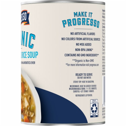 Progresso Organic Chicken & Wild Rice Canned Soup Perspective: bottom