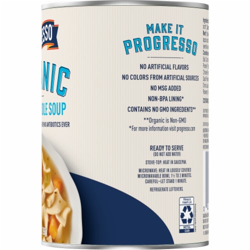 Progresso Organic Canned Soup Chicken Noodle Soup Perspective: bottom