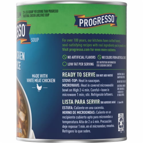 Progresso™ Reduced Sodium Savory Chicken & Wild Rice Soup Perspective: bottom