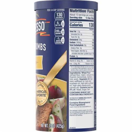 Progresso Plain Bread Crumbs Pantry Staple Perspective: bottom