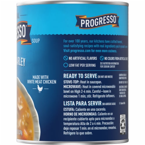Progresso Traditional Chicken Barley Soup Perspective: bottom