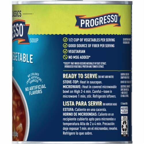 Progresso™ Vegetable Classics Vegetarian Vegetable With Barley Soup Perspective: bottom