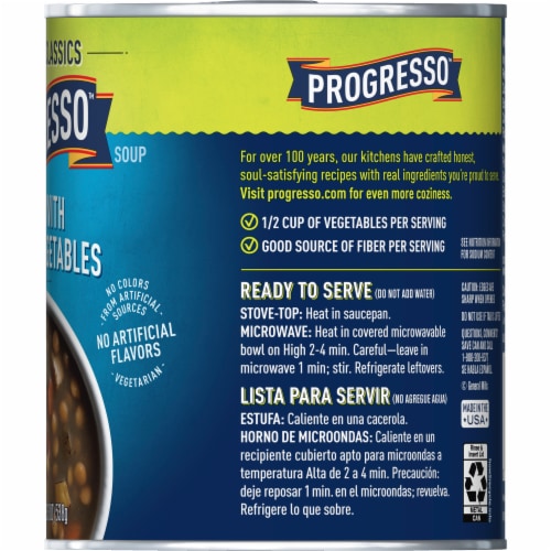Progresso Gluten Free Vegetable Classics Lentil With Roasted Vegetables Canned Soup Perspective: bottom