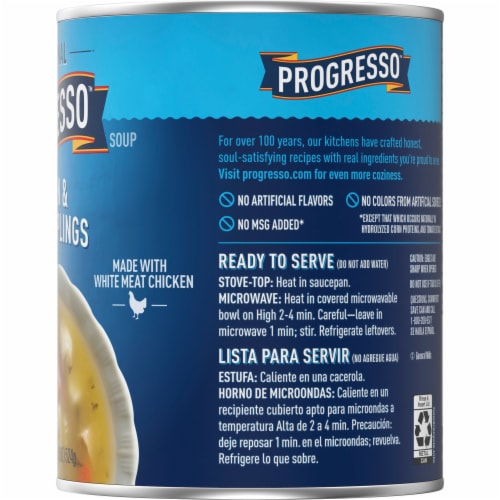 Progresso Traditional Chicken & Herb Dumplings Soup Perspective: bottom