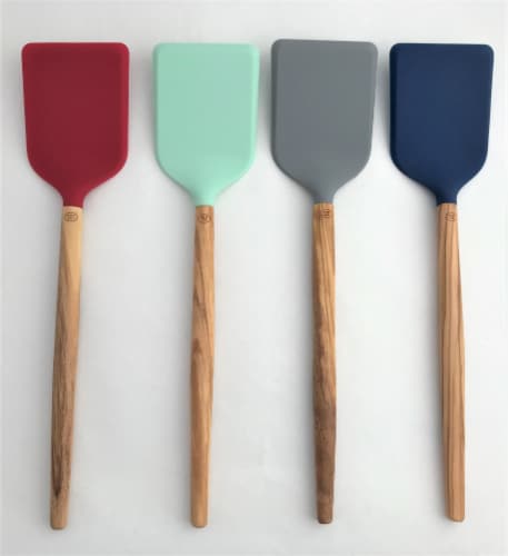Dash of That Olivewood Silicone Turner - Assorted Perspective: bottom
