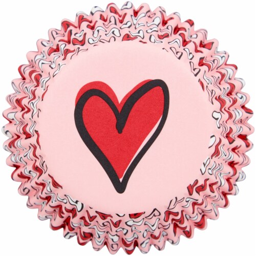 Holiday Home™ Valentine Hearts Standard Baking Cups Perspective: bottom