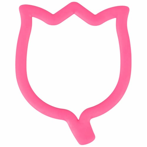 Holiday Home Easter Tulip Grippy Cookie Cutter - Pink Perspective: bottom