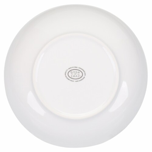 Dash of That Ceramic Low Serve Bowl - White Perspective: bottom