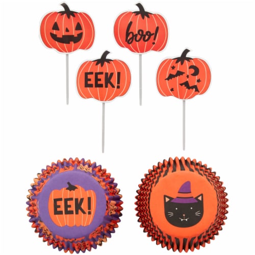 Holiday Home Halloween Pumpkin Cups and Picks Perspective: bottom