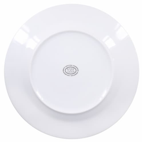 Dash of That™ Sellwood Rimmed Dinner Plate - White Perspective: bottom