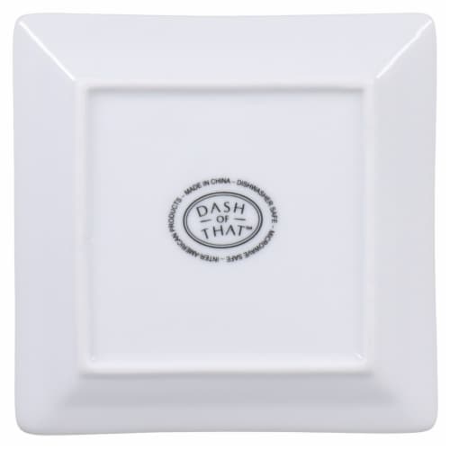 Dash of That™ St John Square Rimmed Plate - White Perspective: bottom