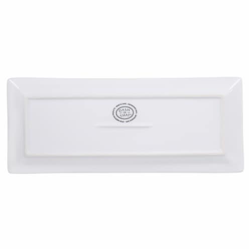 Dash of That™ St John Rimmed Rectangular Platter - White Perspective: bottom