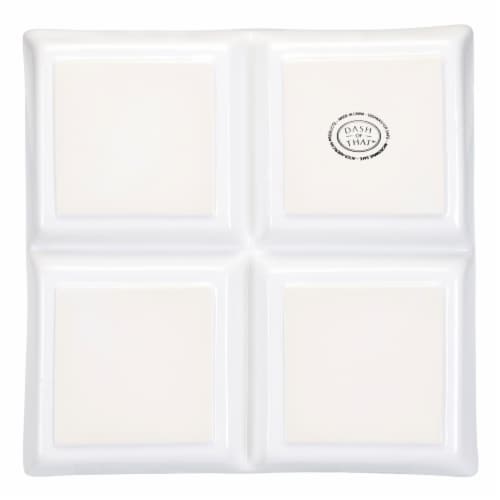 Dash of That™ Broadway Divided Square Serving Dish - White Perspective: bottom