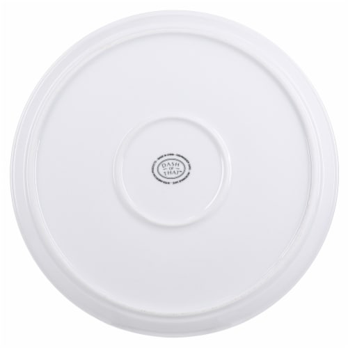Dash of That Fremont Strato Stack Dinner Plate - White Perspective: bottom