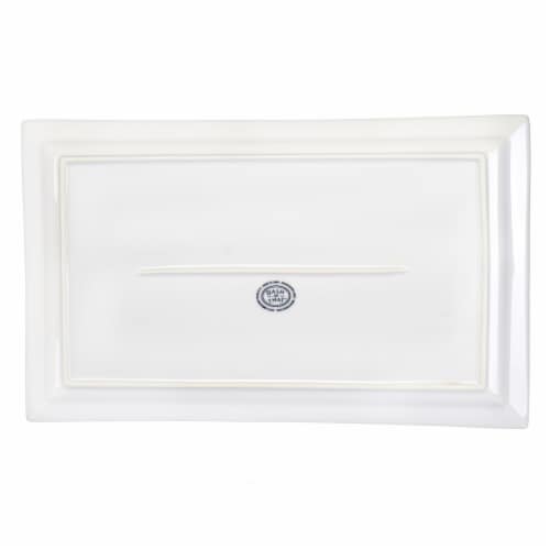 Dash of That Fremont Rectangular Serving Platter - White Perspective: bottom