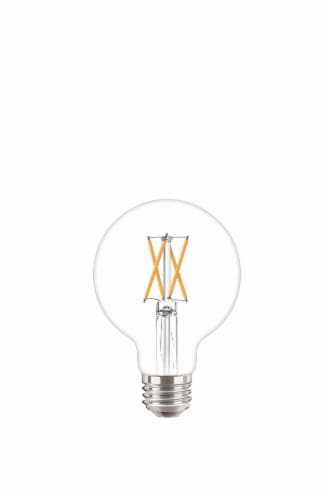 Everyday Living® 5.5-Watt (60-Watt) G25 Globe LED Dimmable Light Bulb - Soft White (2700K) Perspective: bottom