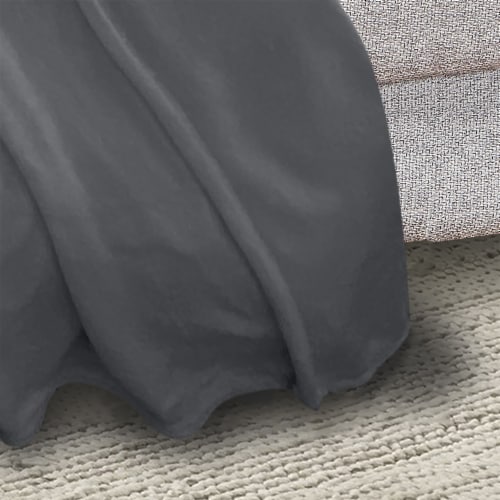 Everyday Living Microplush Throw - Gray Perspective: bottom