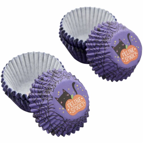 Holiday Home Webbed Mini Cupcake Baking Cups Perspective: bottom