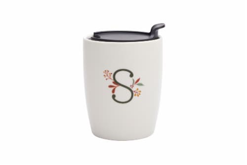 Holiday Home Fall Monogram Latte Mug Perspective: bottom