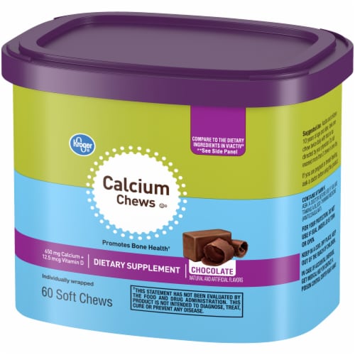Kroger® Calcium Chews Chocolate 650mg Perspective: bottom