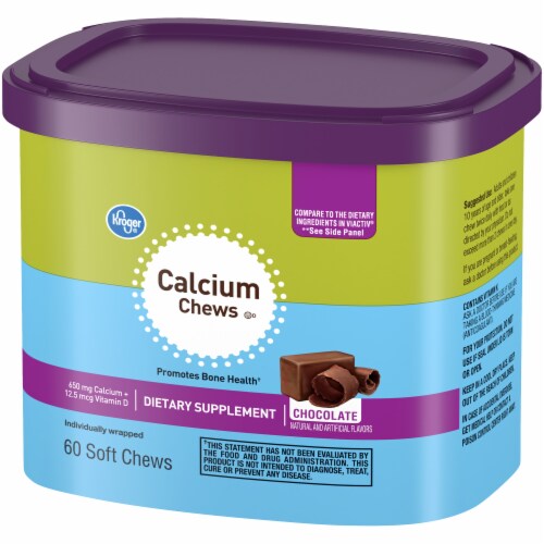Kroger® Calcium Chews Chocolate 650mg Perspective: bottom