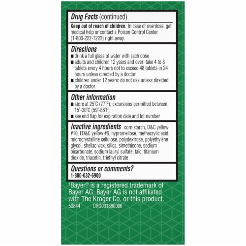 Kroger® Low Dose Aspirin Enteric Safety Coated Tablets 81mg Perspective: bottom