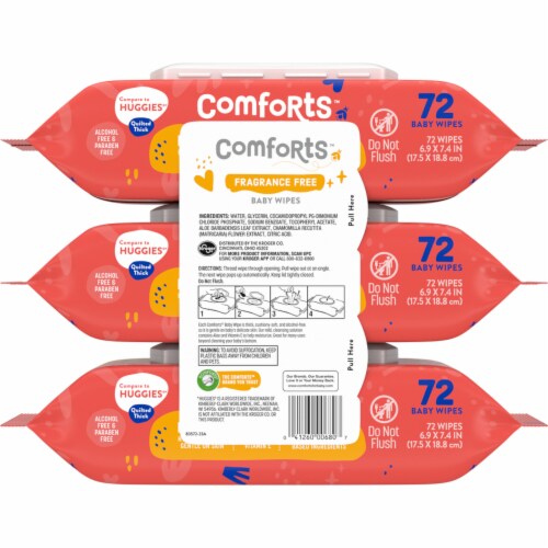Comforts™ Fragrance Free Baby Wipes Perspective: bottom