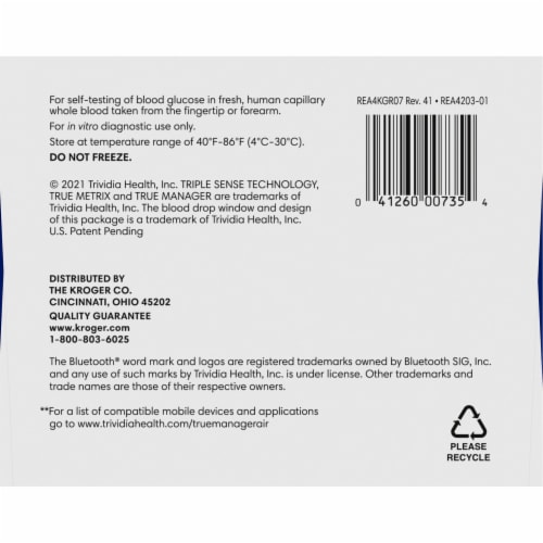 Kroger® True Metrix® Air Self Monitoring Blood Glucose Meter Perspective: bottom