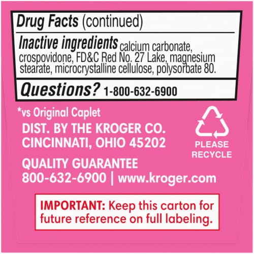 Kroger® Ultra Strength Stomach Relief Caplets Perspective: bottom