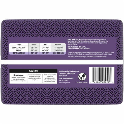 Kroger® Women's XL Maximum Absorbency Underwear Perspective: bottom