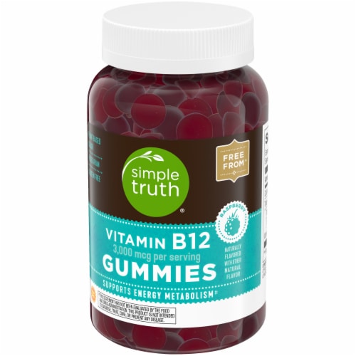 Simple Truth® Vitamin B12 Gummies Raspberry 3000mcg Perspective: bottom